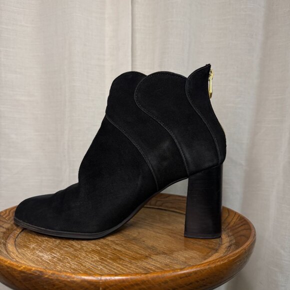 Adrienne Vittadini Abby Black Suede Ankle Boot Size 9.5 - Picture 3 of 6